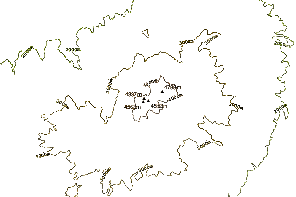 Mountain peaks around سبلان