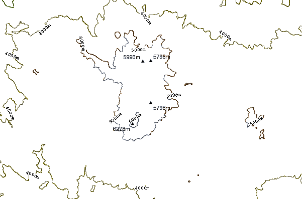 Mountain peaks around Sabancaya