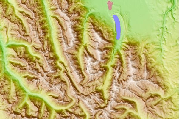 Surf breaks located close to Sacajawea Peak