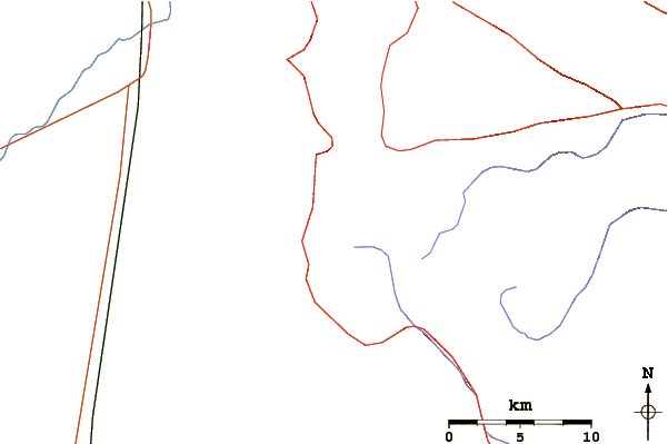 Roads and rivers around Sacramento Peak