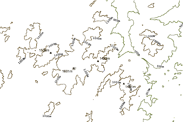 Mountain peaks around Saddleback Mountain (Keene, New York)