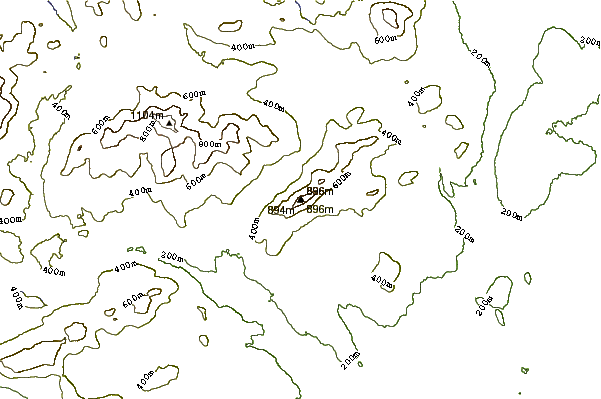 Mountain peaks around Saddleback Mountain (Piscataquis County, Maine)