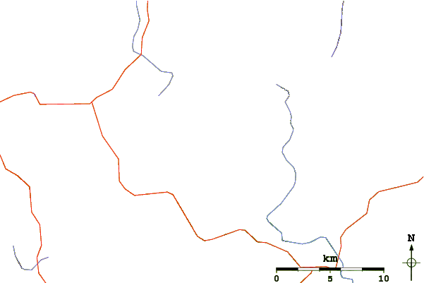 Roads and rivers around Saddleback Mountain (Rangeley, Maine)