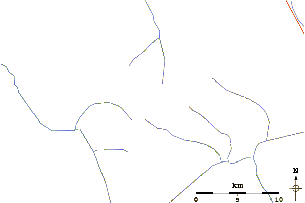 Roads and rivers around Sahale Mountain