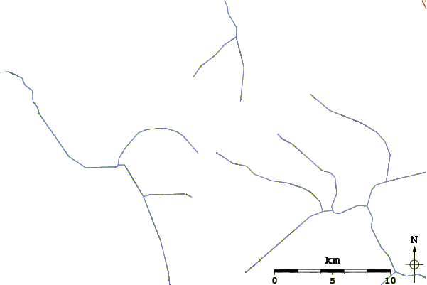 Roads and rivers around Sahale arm