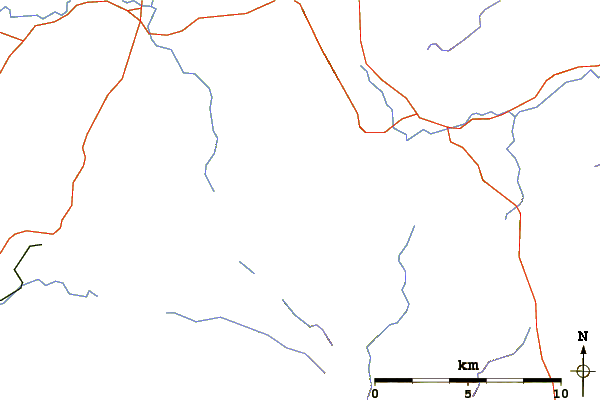 Roads and rivers around Sail (Lake District)