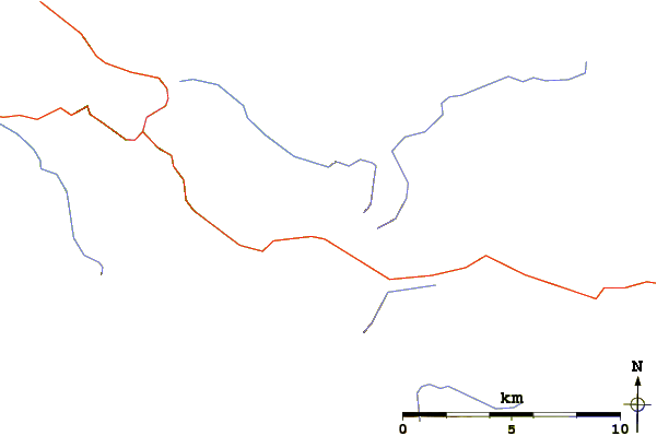 Roads and rivers around Sàileag