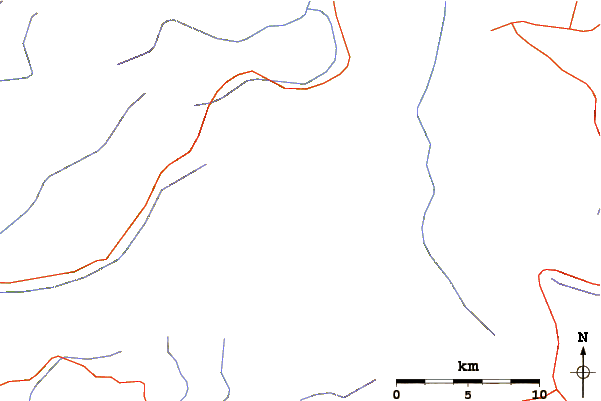 Roads and rivers around Saimaluu Tash