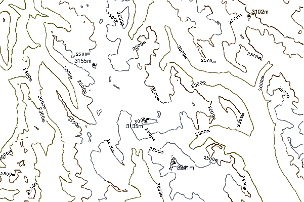 Mountain peaks around Saint Nicholas Peak (Canada)