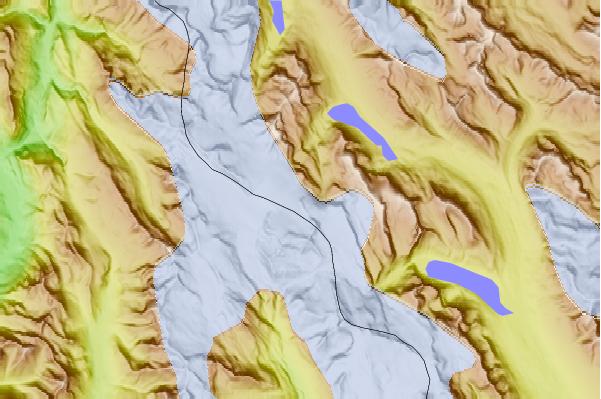 Surf breaks located close to Saint Nicholas Peak (Canada)