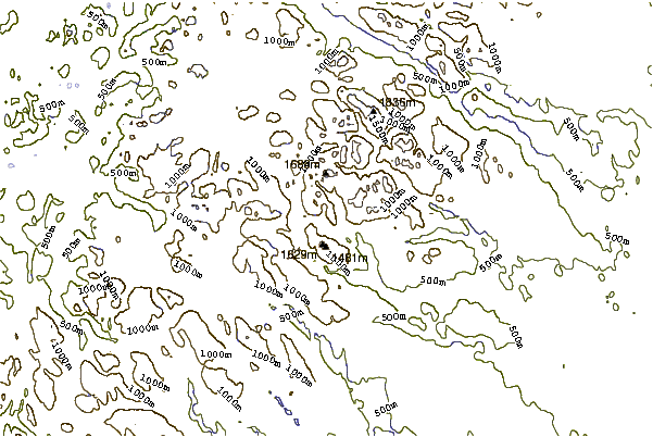 Mountain peaks around Saitaris