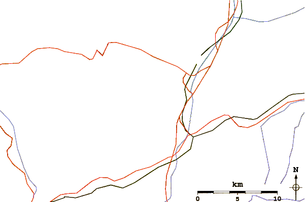 Roads and rivers around Salbitschijen