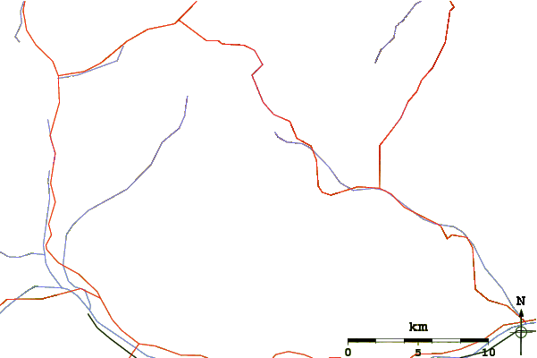 Roads and rivers around Saldurspitze