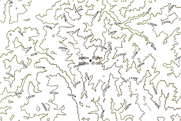 Mountain peaks around Salmon Mountain (California)