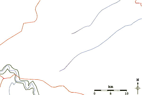 Roads and rivers around Salt Pond Mountain