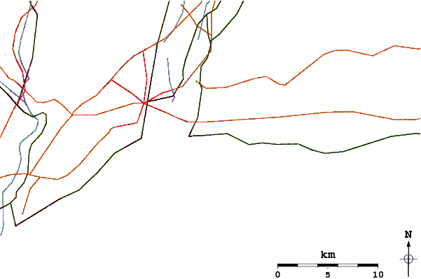 Roads and rivers around Saltonstall Mountain