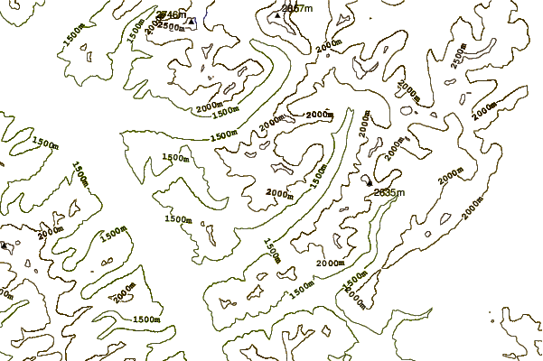 Mountain peaks around Salvage Mountain