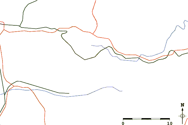 Roads and rivers around Samanjac