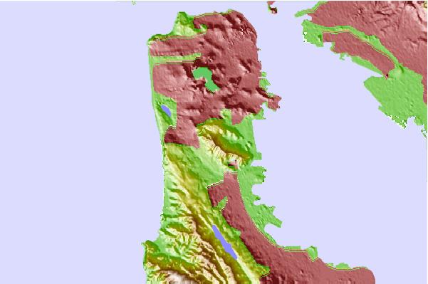 Surf breaks located close to San Bruno Mountain