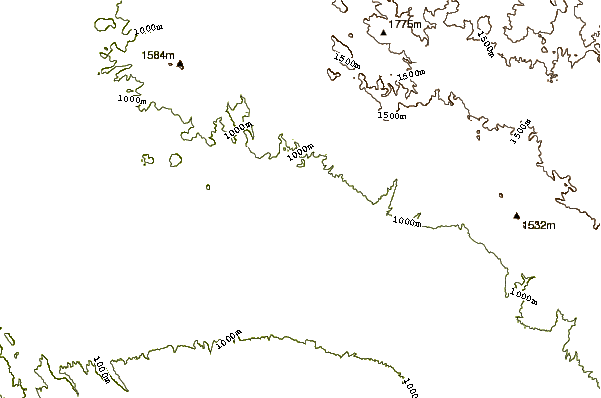 Mountain peaks around San Carlos volcanic field