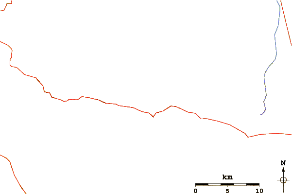 Roads and rivers around San Emigdio Mountain