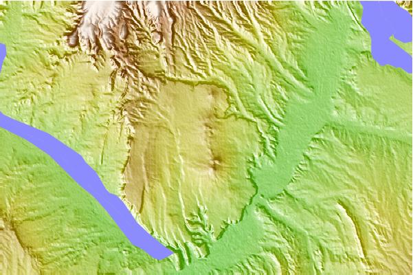 Surf breaks located close to San Felipe volcanic field