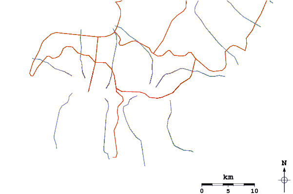 Roads and rivers around San Joaquin