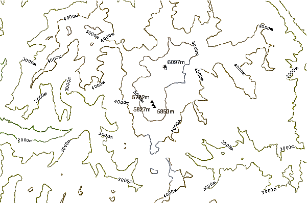 Mountain peaks around San José (volcano)