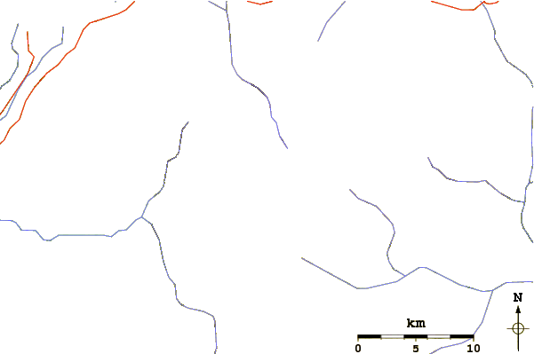 Roads and rivers around San José (volcano)