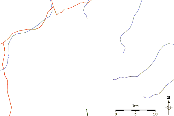 Roads and rivers around San Luis Peak