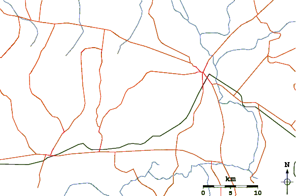 Roads and rivers around San Miguel