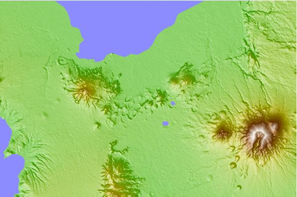 Surf breaks located close to San Pablo Volcanic Field