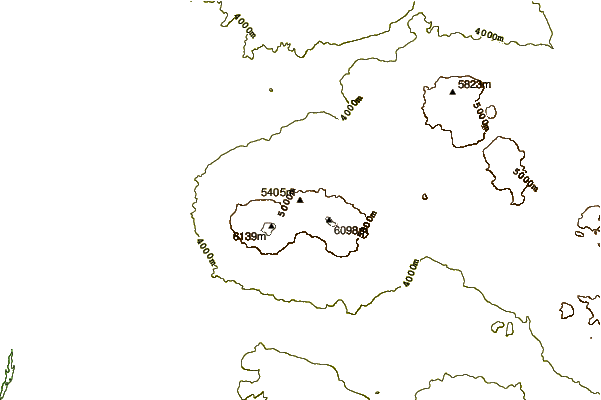 Mountain peaks around San Pablo (volcano)