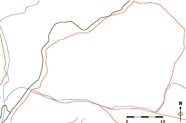 Roads and rivers around San Pablo (volcano)