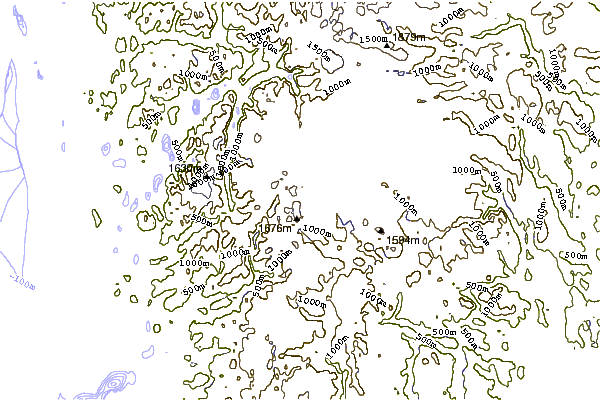 Mountain peaks around Sandfloegga