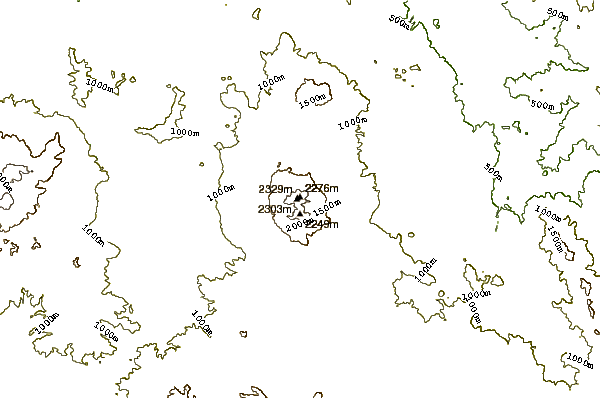 Mountain peaks around Sanganguey