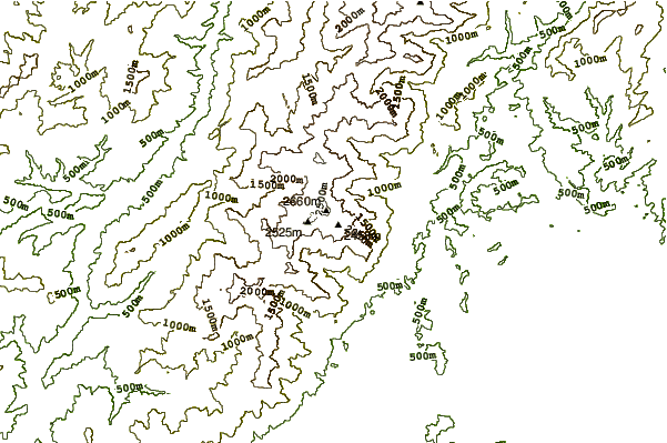 Mountain peaks around Sangpang Bum