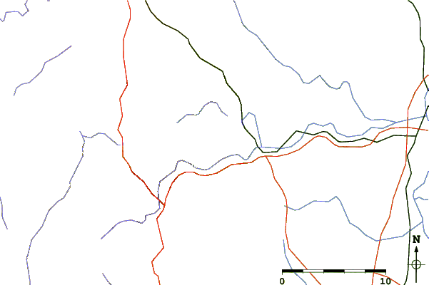 Roads and rivers around Sant Gregori (la Cellera de Ter)