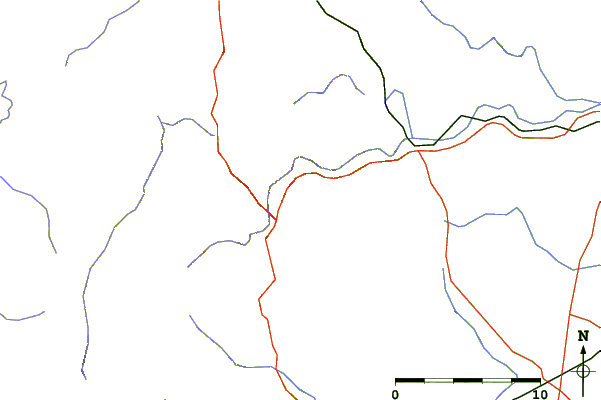 Roads and rivers around Sant Miquel de Solterra