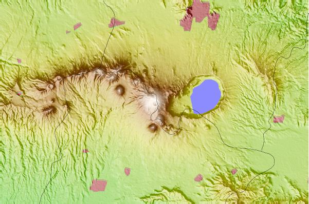 Surf breaks located close to Santa Ana Volcano