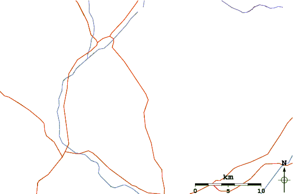 Roads and rivers around Santa Clara Volcano