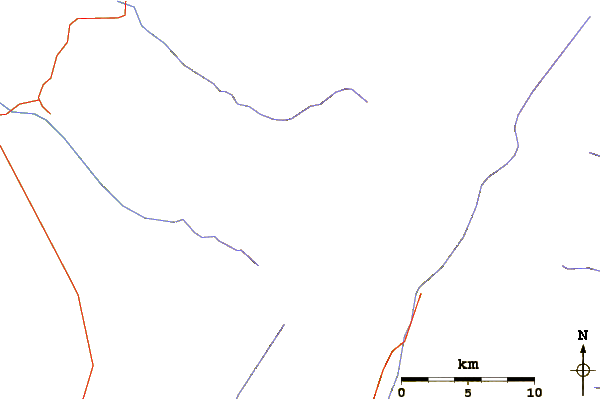 Roads and rivers around Santa Fe Baldy