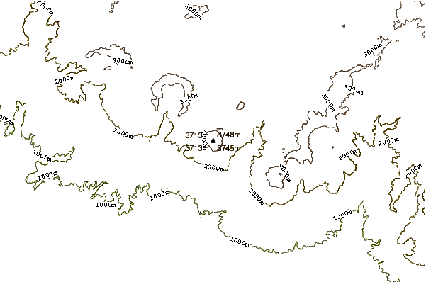 Mountain peaks around Santa María (volcano)