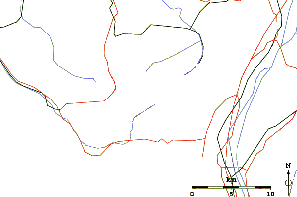 Roads and rivers around Säntis