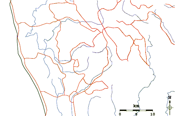 Roads and rivers around Santo Tomas