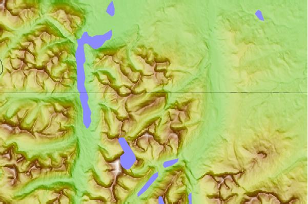 Surf breaks located close to Sarcee Mountain