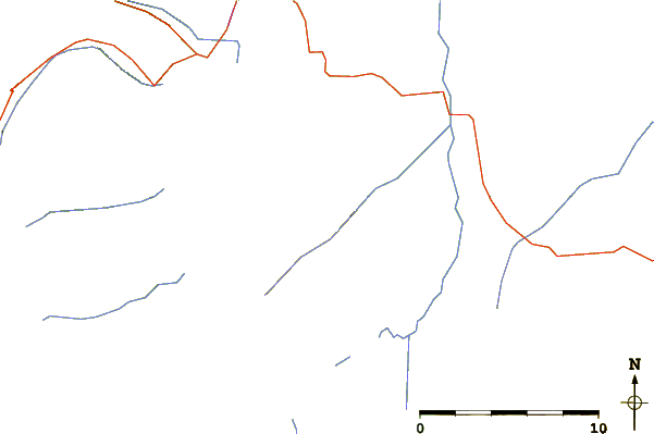 Roads and rivers around Sarcee Mountain