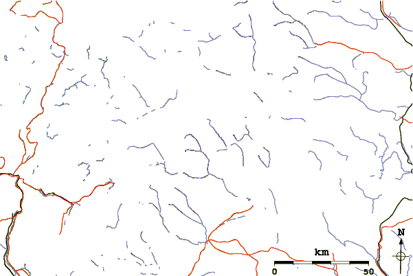 Roads and rivers around Sarektjåkkå