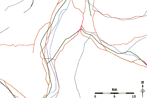 Roads and rivers around Sarojahöhe