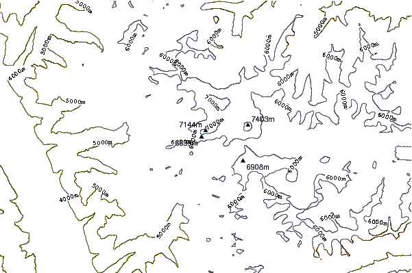 Mountain peaks around Saser Kangri